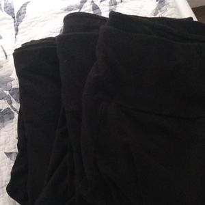 3 pack of Terra and Sky black plus size leggings